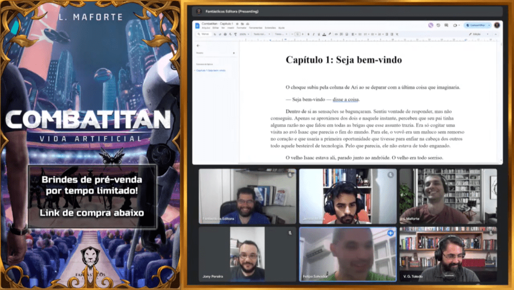 Combatitan, leitura do primeiro capítulo e entrevista com o autor.