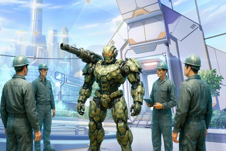 Titan Soldado Baêta e seus engenheiros.